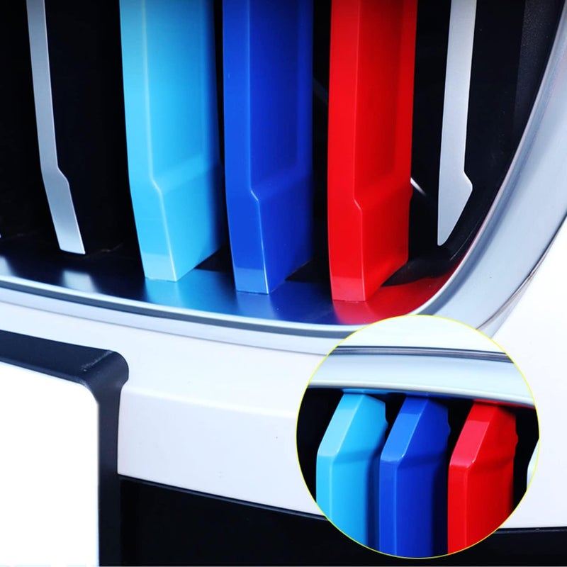Goodream Tricolored Grille Insert Trims Compatible with BMW X5 G05 2019 2020 2021 2022 2023 Accessories for w/Standard Kidney Grille (7Beams) - Image 5